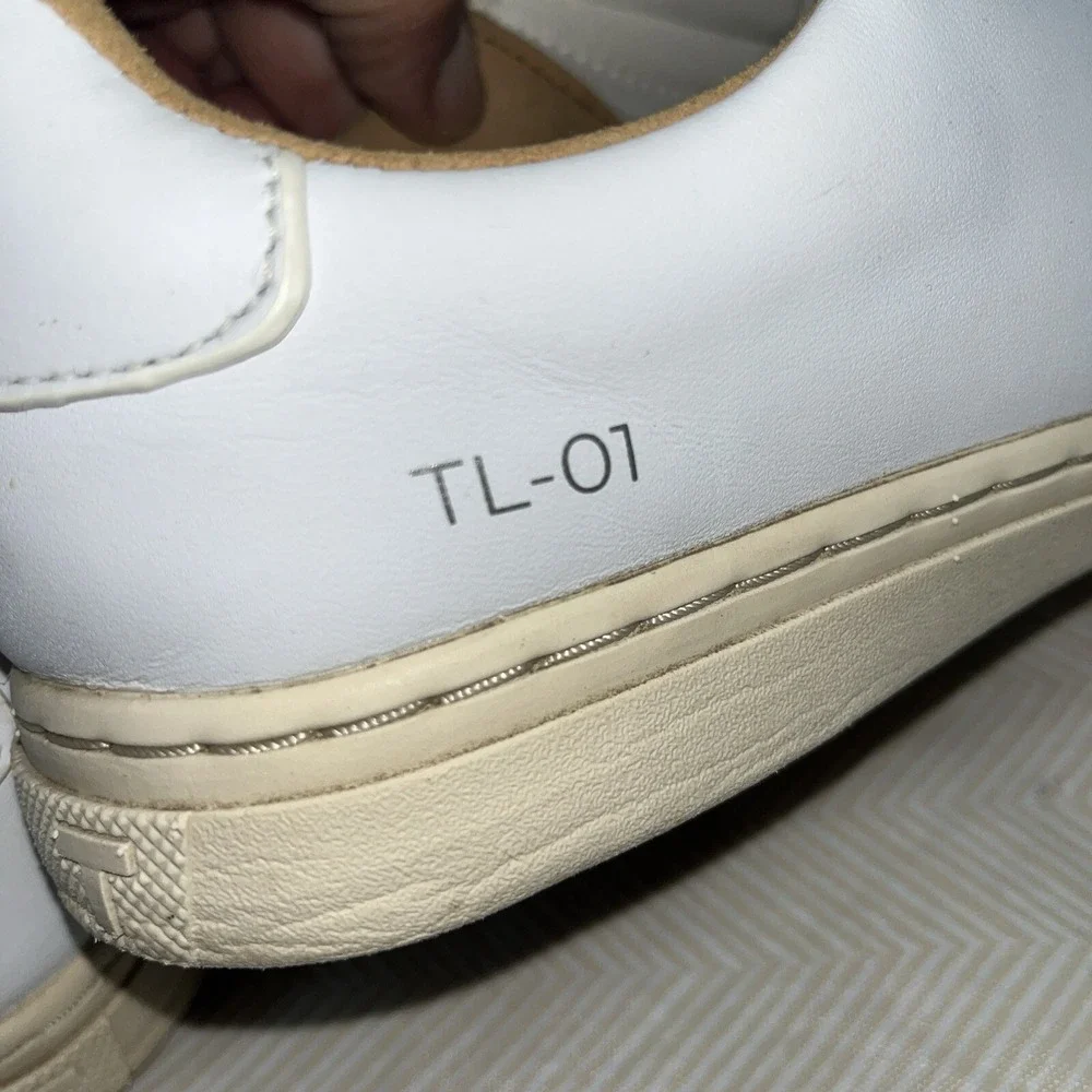 True Linkswear TL-01 Spikeless Mens Golf Shoes White Leather Sz 8.5 All‎ Weather